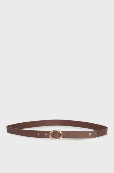 Женский коричневый кожаный ремень CHIC 2.5 Коричневый 80 Tommy Hilfiger AW0AW17932