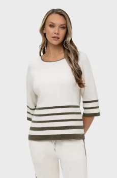 Женский белый джемпер Round Белый 38 MARC&ANDRE S25-00CC0819