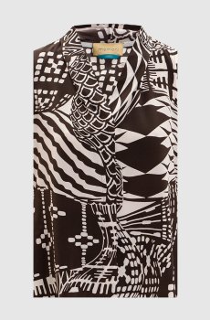 Коричневая блуза KIRI из шелка