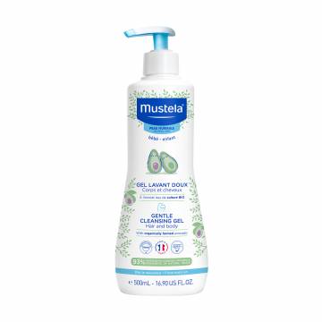 Детский нежный очищающий гель для головы и тела Mustela Bebe Gentle Cleansing Gel Hair and Body, 500 мл Детский нежный очищающий гель для головы и тела Mustela Bebe Gentle Cleansing Gel Hair and Body, 500 мл