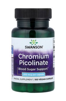 Пиколинат хрома Swanson Chromium Picolinate 200 мкг, 100 капсул