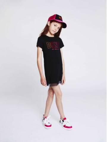 DKNY Повсякденна сукня D32873 D Чорний Regular Fit DKNY Повсякденна сукня D32873 D Чорний Regular Fit