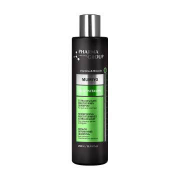 Уценка! Мультивитаминный шампунь Pharma Group Moomiyo Multivitamin Extra-Delicate Shampoo для тусклых и уставших волос, 250 мл Уценка! Мультивитаминный шампунь Pharma Group Moomiyo Multivitamin Extra-Delicate Shampoo для тусклых и уставших волос, 250 мл