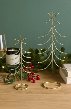 Різдвяні прикраси, 2 шт - золотий