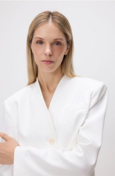 Reserved - Короткий жакет із бавовною - білий - 554KK-00X