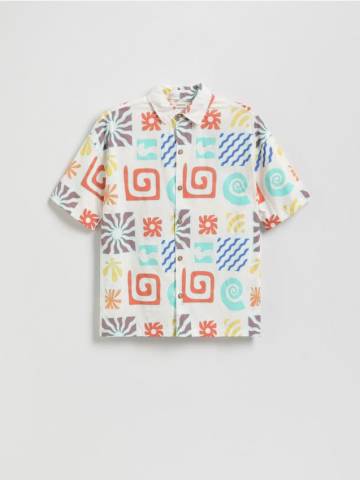 Reserved - Сорочка вільного крою - кремовий - 010EH-01X