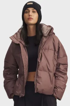 Женский коричневый пуховик Limitless Down Puffer Jacket Бежевый L Under Armour 6001001-256