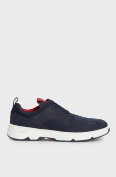 Мужские темно-синие кожаные кроссовки HILFIGER NUBUCK MIX HYBRID SHOE Синий 42 Tommy Hilfiger FM0FM05092