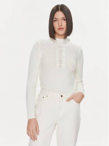 Liu Jo Светр MF3223 MA95M Écru Slim Fit Liu Jo Светр MF3223 MA95M Écru Slim Fit