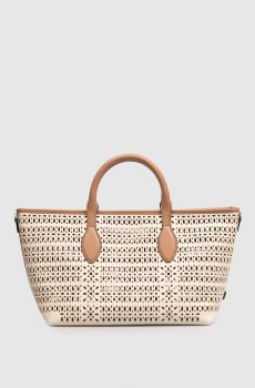 Бежевая сумка с перфорацией