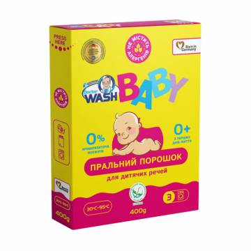 Стиральный порошок для стирки детской одежды Doctor Wash Baby, 3 стирки, 400 г Стиральный порошок для стирки детской одежды Doctor Wash Baby, 3 стирки, 400 г