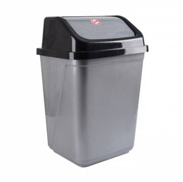 Контейнер для мусора Violet House 0099 Grey-Black, 35*22.5*30 см, 20 л (0099 GREY - BLACK с/кр.20 л) Контейнер для мусора Violet House 0099 Grey-Black, 35*22.5*30 см, 20 л (0099 GREY - BLACK с/кр.20 л)