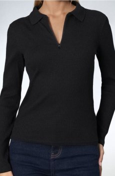 Джемпер з довгим рукавом - чорний