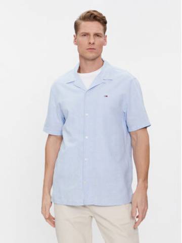 Tommy Jeans Сорочка Camp DM0DM18963 Блакитний Regular Fit Tommy Jeans Сорочка Camp DM0DM18963 Блакитний Regular Fit