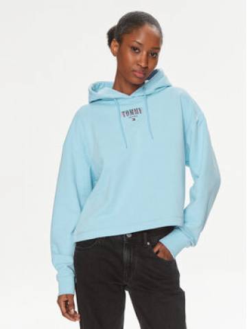 Tommy Jeans Світшот Essential Logo DW0DW17797 Блакитний Relaxed Fit Tommy Jeans Світшот Essential Logo DW0DW17797 Блакитний Relaxed Fit