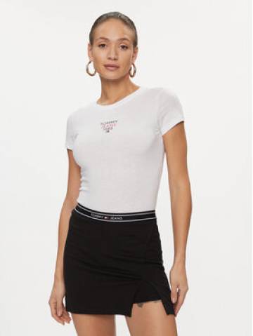Tommy Jeans Футболка Essential DW0DW17357 Білий Slim Fit Tommy Jeans Футболка Essential DW0DW17357 Білий Slim Fit