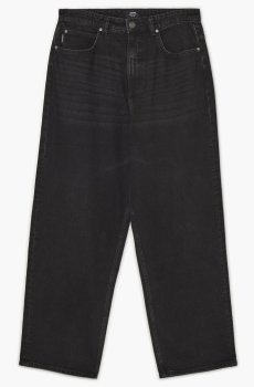 Cropp - Вільні джинси з ефектом виварювання - чорний