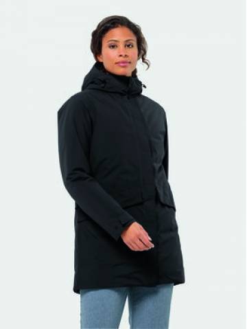 Jack Wolfskin Зимова куртка Tempelhof Coat 1116151 Чорний Regular Fit Jack Wolfskin Зимова куртка Tempelhof Coat 1116151 Чорний Regular Fit