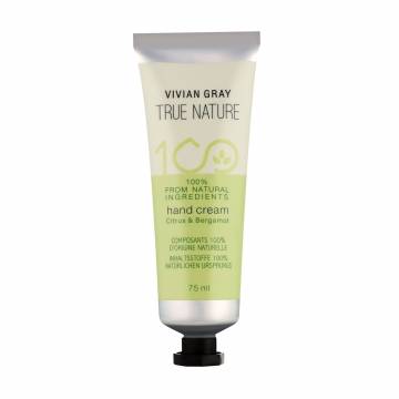 Крем для рук Vivian Gray True Nature Citrus & Bergamot Hand Cream, 75 мл Крем для рук Vivian Gray True Nature Citrus & Bergamot Hand Cream, 75 мл