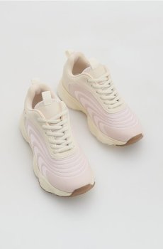 Reserved - Кросівки з комбінованого матеріалу - нюдовий - 614IX-02X