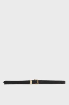 Женский черный кожаный ремень SQUARE Черный 80 Tommy Hilfiger AW0AW18693
