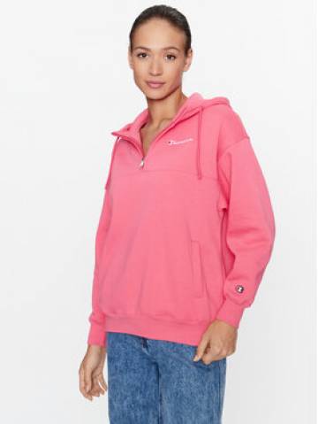 Champion Світшот Hooded Half Zip Sweatshirt 116581 Рожевий Oversize Champion Світшот Hooded Half Zip Sweatshirt 116581 Рожевий Oversize