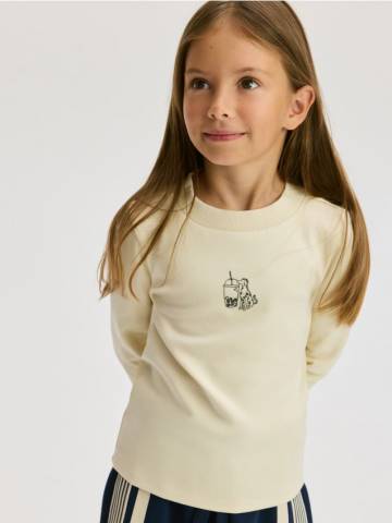 Reserved - Футболка з принтом - бежевий - 332FT-08X