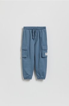 Reserved - Бавовняні джогери карго - синій - 480HK-55X