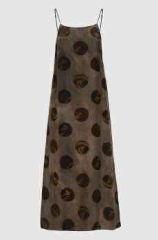 Коричневое платье Anaya в горох