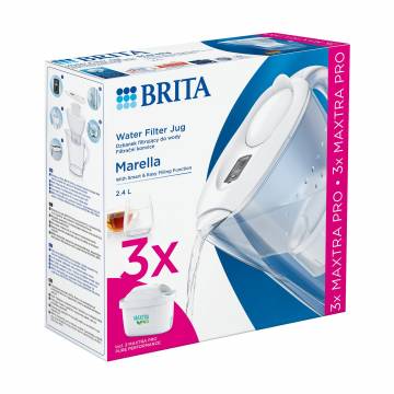 Фильтр-кувшин для воды Brita Marella MX Pro, белый, 3 фильтра, 2.4 л Фильтр-кувшин для воды Brita Marella MX Pro, белый, 3 фильтра, 2.4 л
