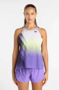 Женская фиолетовая майка Race Day Ultra Light Printed Фиолетовый L New Balance WT61B671EPU