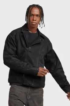 Мужская черная джинсовая куртка Biker Черный S G-Star RAW D25262,D490