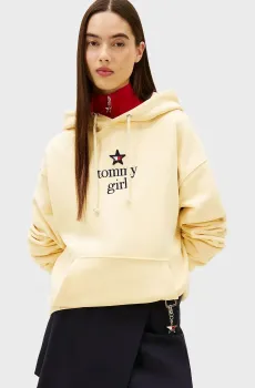 Женское желтое худи TOMMY GIRL STAR Желтый M Tommy Jeans DN0DN00099