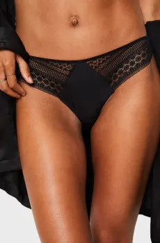 Женские черные трусики-стринги CRUSH Черный L Etam 6548399