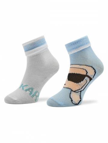 Karl Lagerfeld Kids Набір 2 пар високих дитячих шкарпеток Z90047 Голубий Karl Lagerfeld Kids Набір 2 пар високих дитячих шкарпеток Z90047 Голубий