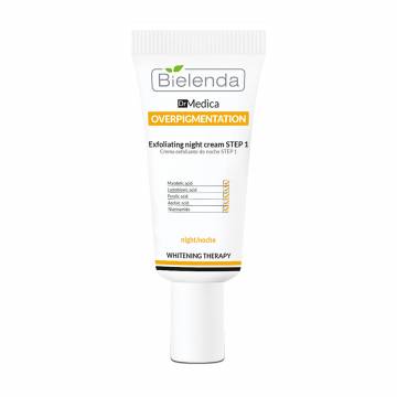 Отшелушивающий ночной крем для лица Bielenda Dr Medica Overpigmentation Exfoliating Night Cream Step 1, 30 мл Отшелушивающий ночной крем для лица Bielenda Dr Medica Overpigmentation Exfoliating Night Cream Step 1, 30 мл