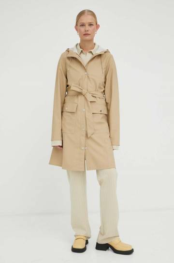 Дождевик Rains 18130 Curve Jacket женский цвет бежевый переходной 18130.24-24Sand Дождевик Rains 18130 Curve Jacket женский цвет бежевый переходной 18130.24-24Sand