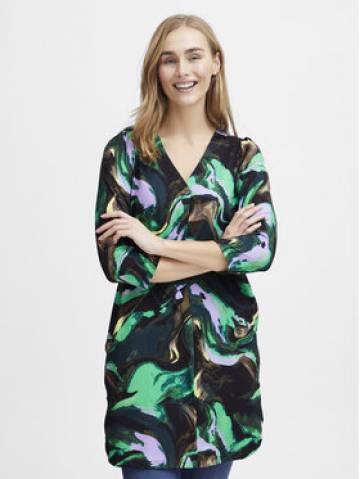 Fransa Сукня-сорочка 20612138 Зелений Regular Fit Fransa Сукня-сорочка 20612138 Зелений Regular Fit