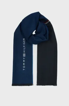 Мужской темно-синий шерстяной шарф CORPORATE WOVEN Синий ONESIZE Tommy Hilfiger AM0AM11487