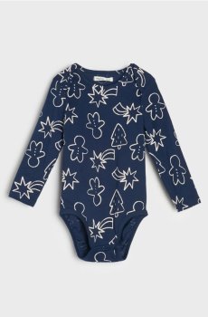 Бавовняне боді - темно-синій