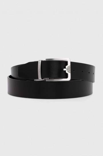 Двухсторонний кожаный ремень Emporio Armani мужской цвет чёрный Двухсторонний кожаный ремень Emporio Armani мужской цвет чёрный