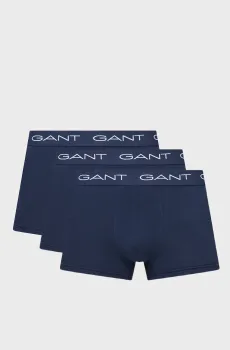 Мужские темно-синие боксеры (3 шт) Синий S Gant 900013003