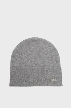 Женская серая шерстяная шапка Серый ONESIZE BOSS 50524276;058