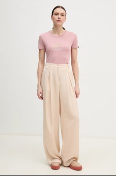 Хлопковая футболка Alpha Industries Crystal T Wmn