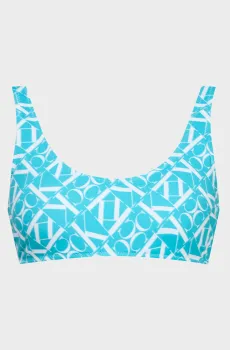Женский бирюзовый лиф от купальника с узором Бирюзовый XS Calvin Klein KW0KW02484
