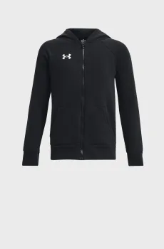 Детское черное худи UA Rival Fleece FZ Hoodie Черный 7 Under Armour 1379794-001