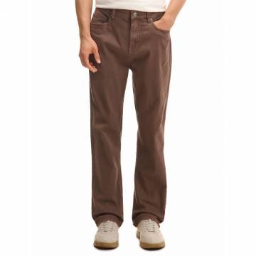 Cropp - Гладкі штани regular fit - темно коричневий Cropp - Гладкі штани regular fit - темно коричневий