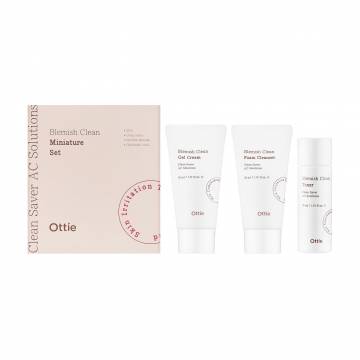 Набор для лица Ottie Blemish Clean Miniature Set (пенка для умывания, 30 мл + тонер, 30 мл + крем-гель, 30 мл) Набор для лица Ottie Blemish Clean Miniature Set (пенка для умывания, 30 мл + тонер, 30 мл + крем-гель, 30 мл)