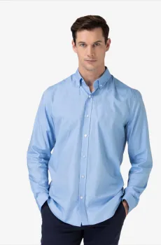 Мужская голубая рубашка Голубой 43 Lacoste CH010303M