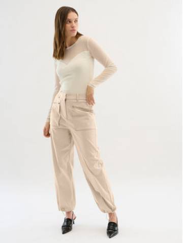Karen by Simonsen Штани з тканини Maddie 10104748 Бежевий Relaxed Fit Karen by Simonsen Штани з тканини Maddie 10104748 Бежевий Relaxed Fit